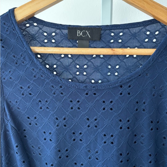 BCX Blouse Women XLarge Peplum Sleeveless Eyelet Cottagecore Whimsical Fairycore - Picture 13 of 14